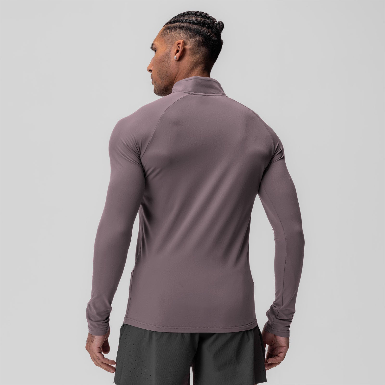 Men Gym Long Sleeve Shirt With Half Zipper FYCX316