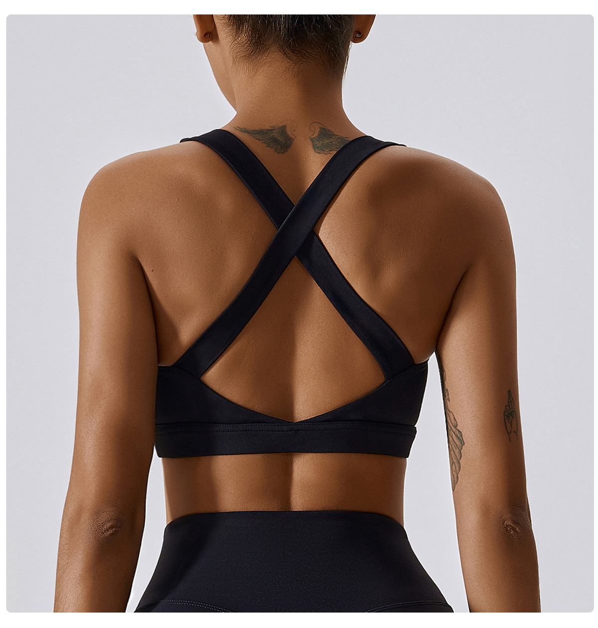 Soft Fabric High Impact Crossback Yoga Bra 8047