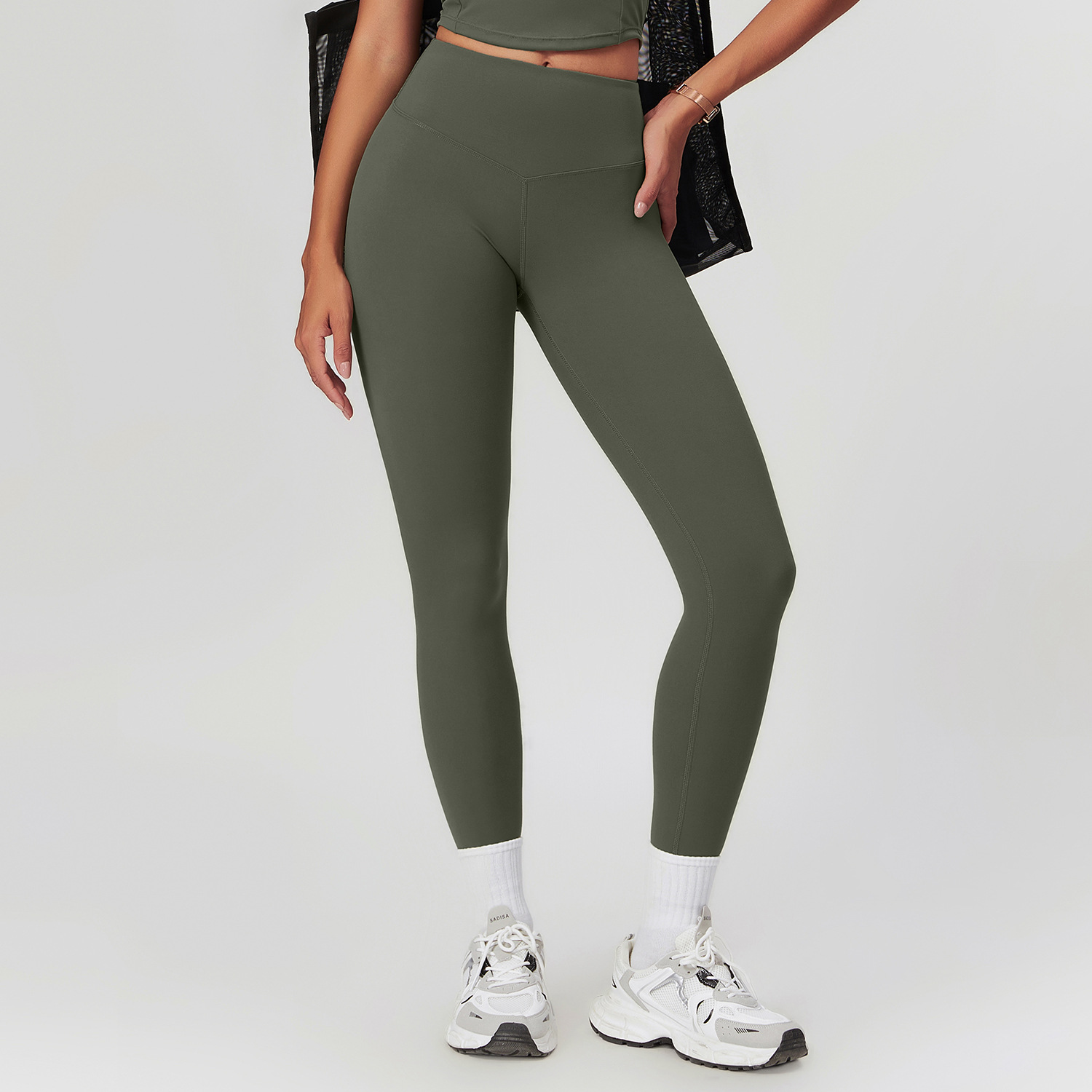 Soft Fabric High Waist Classic Yoga Leggings 8455