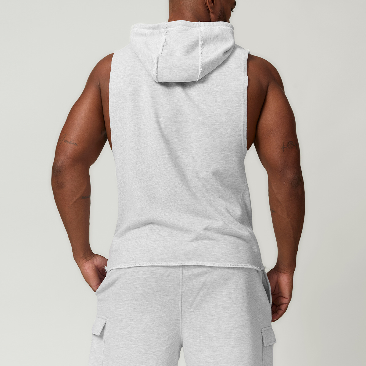 Men Gym Sports Tank Top With Hooded DWY1014