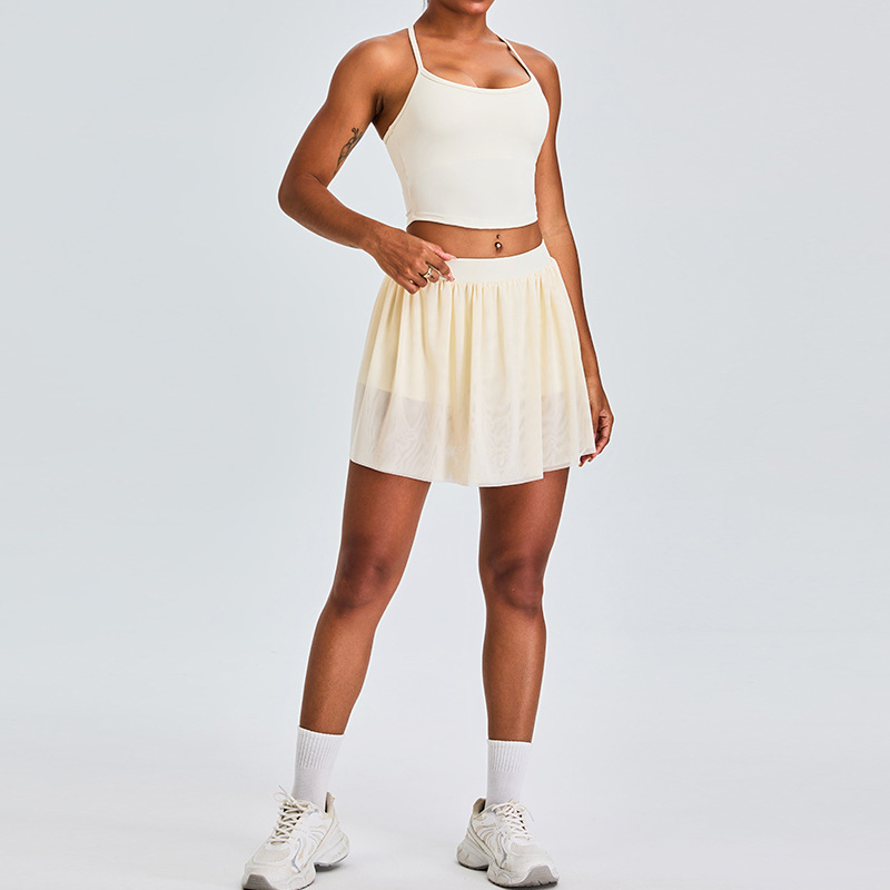 Women's Sports Short Anti-exposure Tennis Skirt SYFTM0197Y