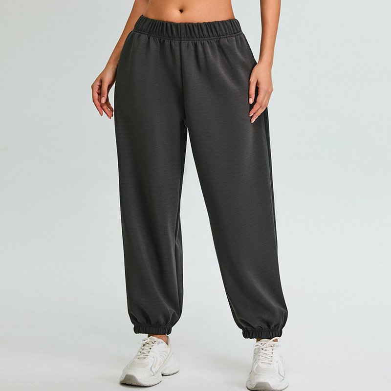 High-waisted Soft And Waxy Workout Loose Casual Pants SYFTM0204