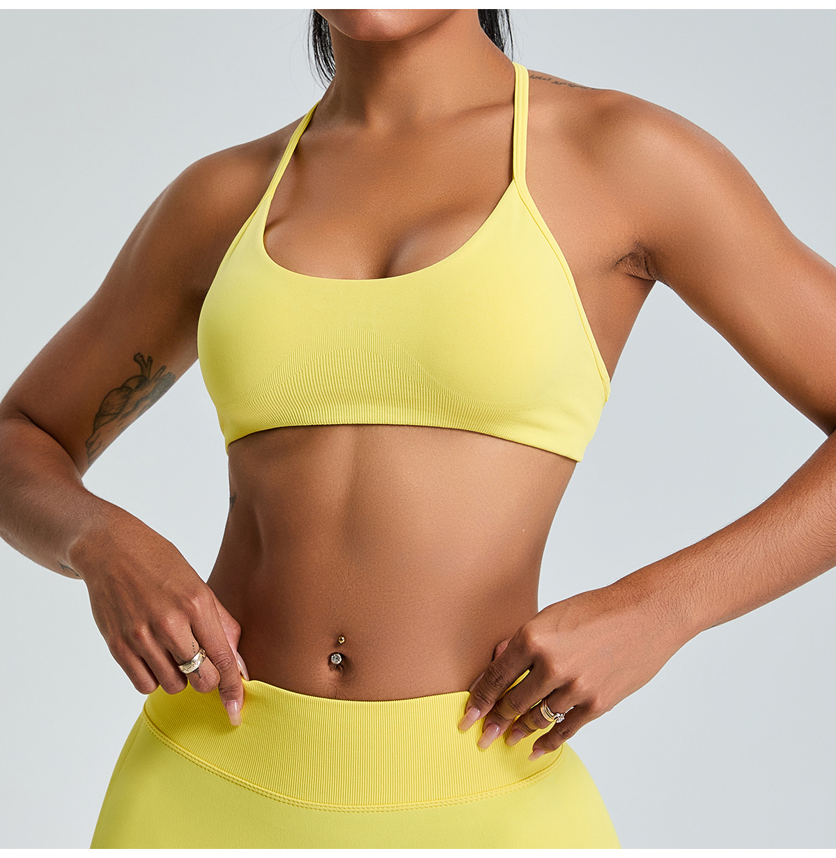 Seamless Backless Quick-Drying Fitness Sports Bra SYFMS1109