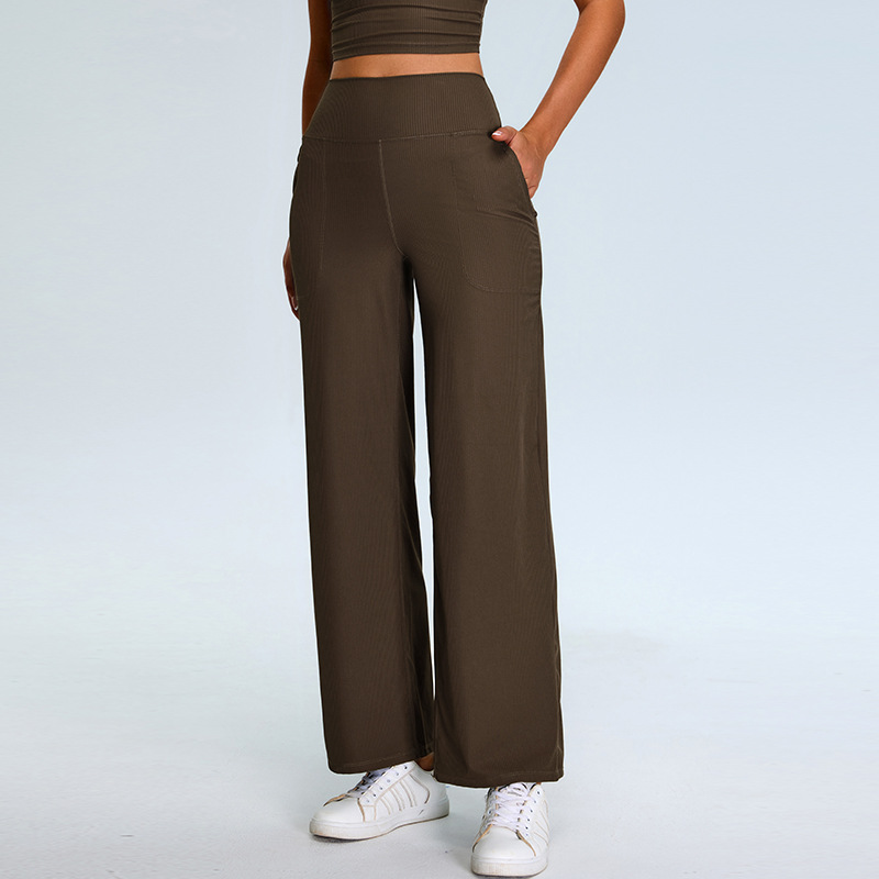 Casual Loose Threaded Pockets,Wide-leg Straight Pants SYFTM0209