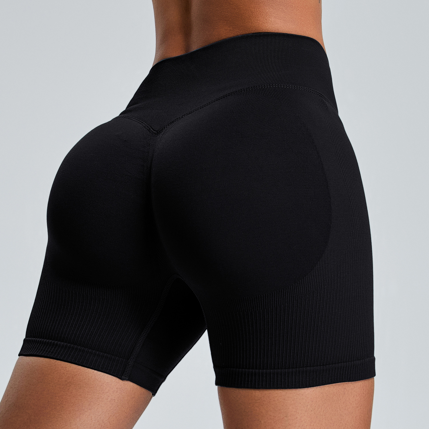 Seamless Peach Butt High Waisted Tummy Control Sports Shorts SYFMS1110