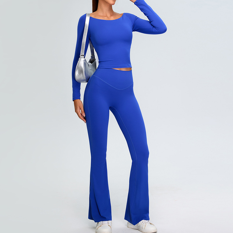 One-shoulder Slim Long-sleeved Yoga Suit SYFTM0206Y