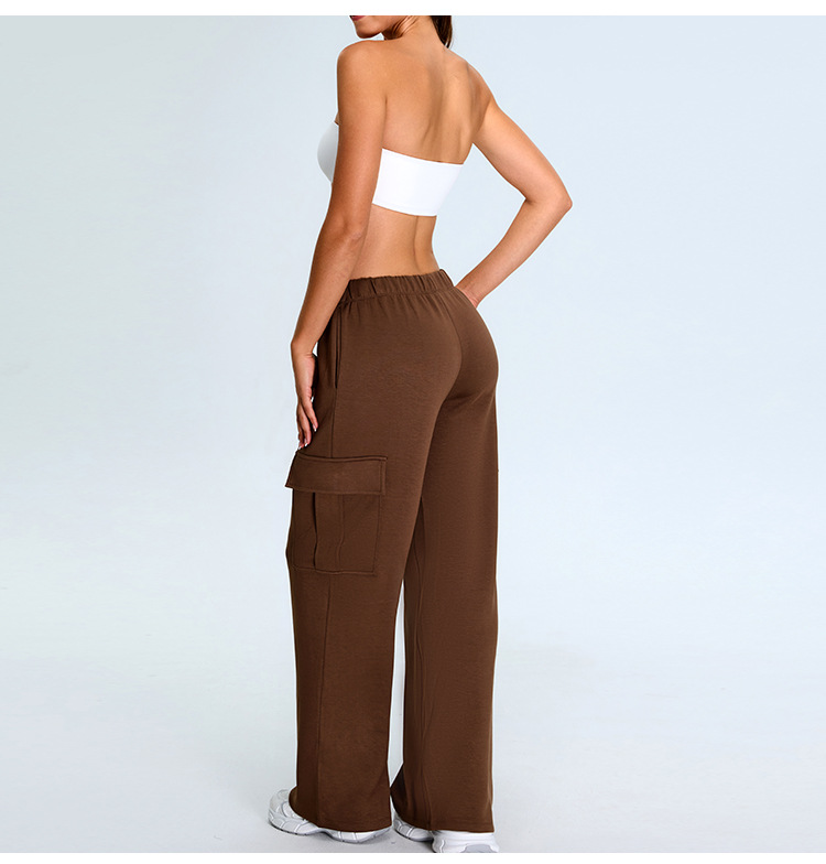 Tube Top Casual Loose Overalls Straight Pants Suit SYFTM0215Y