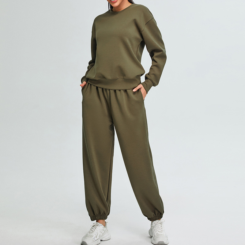 Loose Casual Sports Sweatshirt Suit For Women SYFTM0205Y