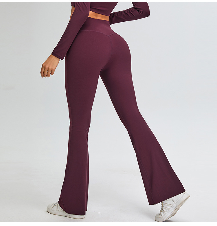 V-waist Butt-lifting Wide-leg Tight-fitting Pants SYFTM0174