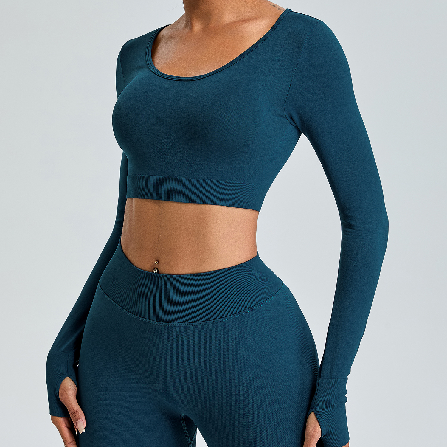 Seamless Long-sleeved Quick-drying Breathable Fitness Wear SYFMS1112