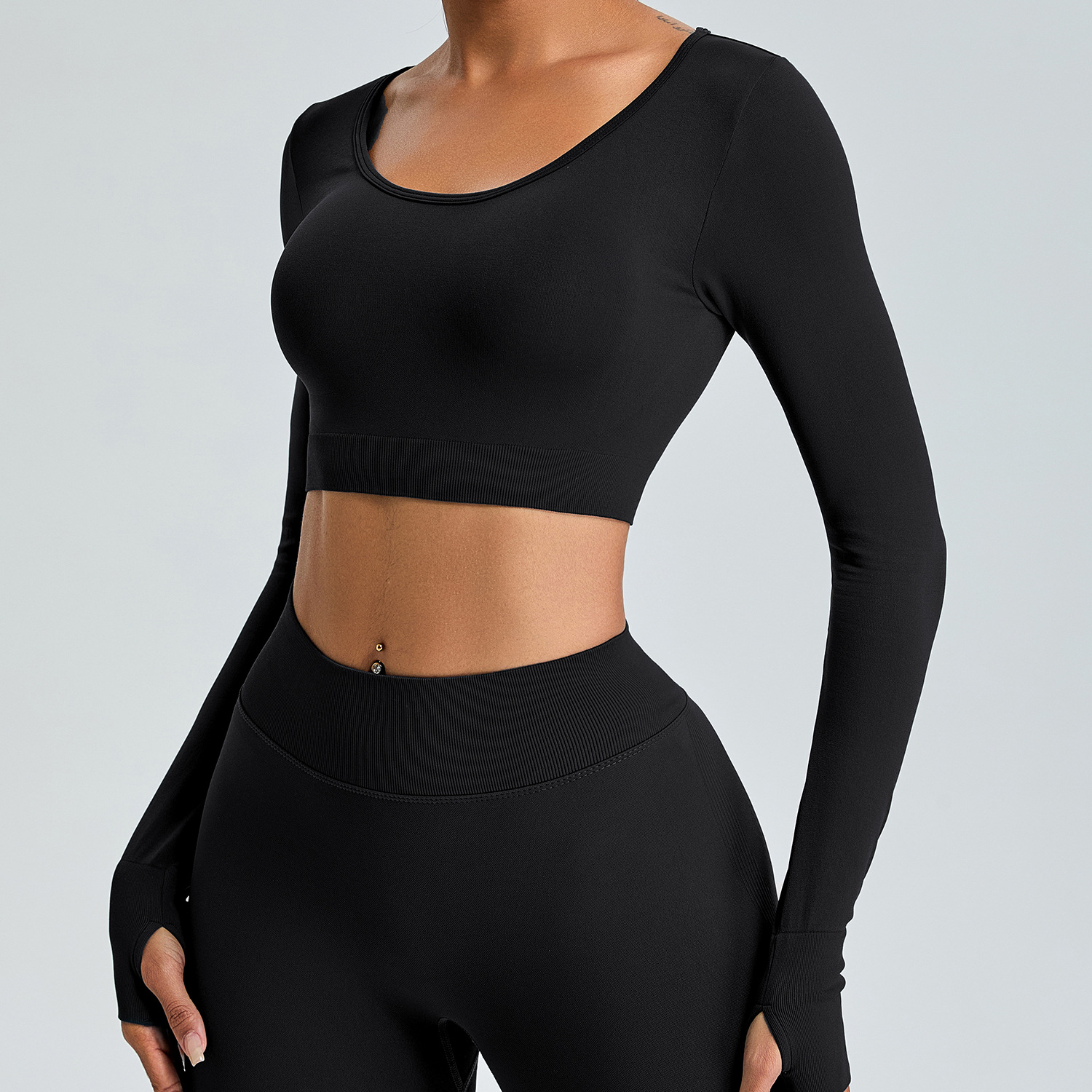 Seamless Long-sleeved Quick-drying Breathable Fitness Wear SYFMS1112