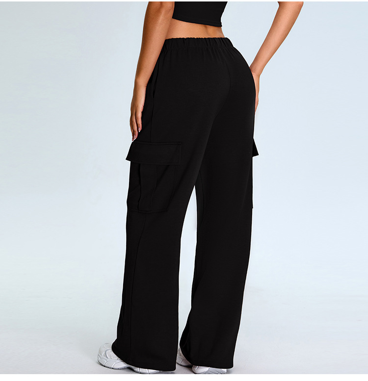 Elastic High-waisted Straight-leg Sports Pants SYFTM0216