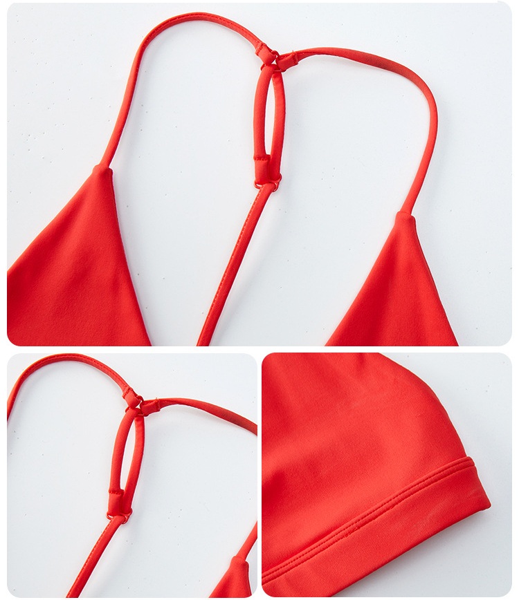 Thin Shoulder Strap Backless Yoga Bra For Women's  SYFTM0201