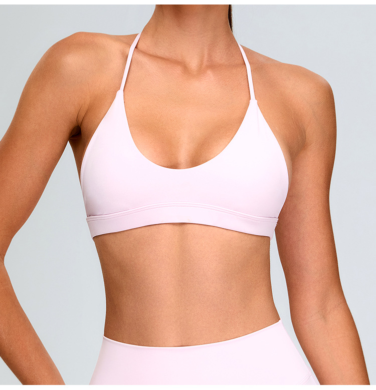 Thin Shoulder Strap Backless Yoga Bra For Women's  SYFTM0201