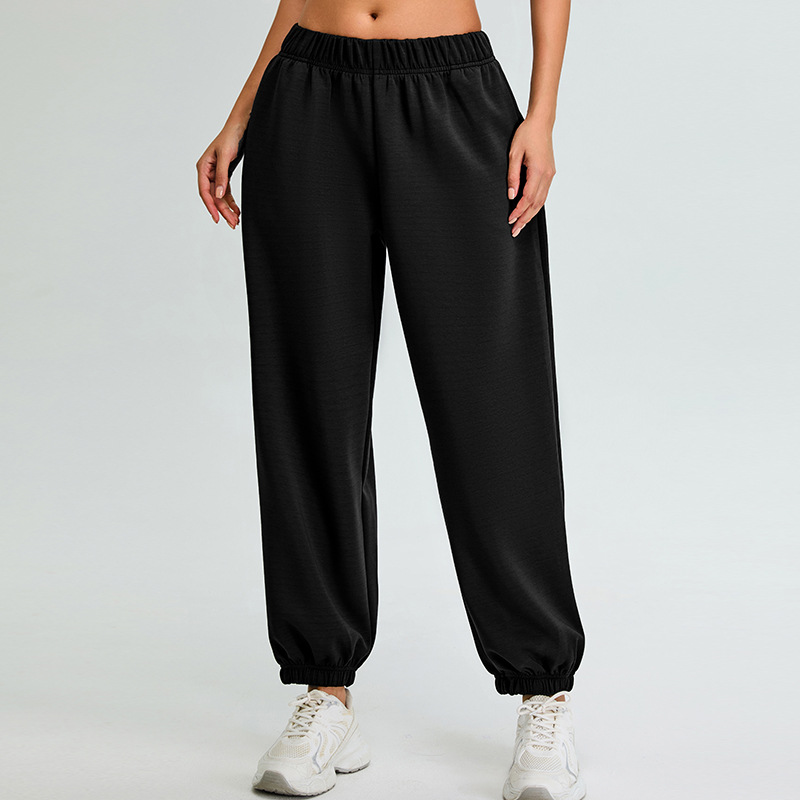 High-waisted Soft And Waxy Workout Loose Casual Pants SYFTM0204