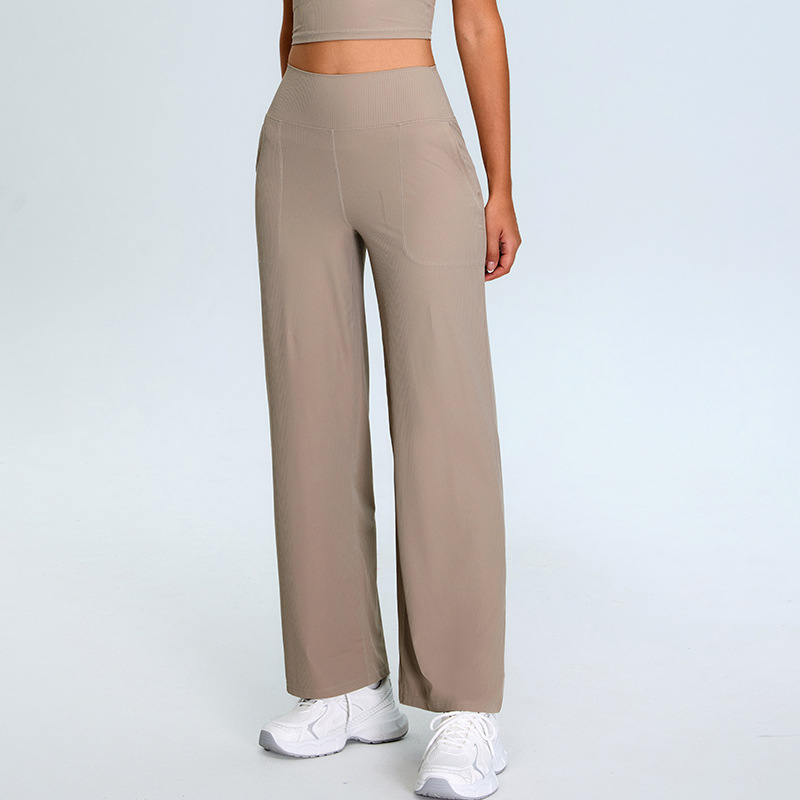 Casual Loose Threaded Pockets,Wide-leg Straight Pants SYFTM0209