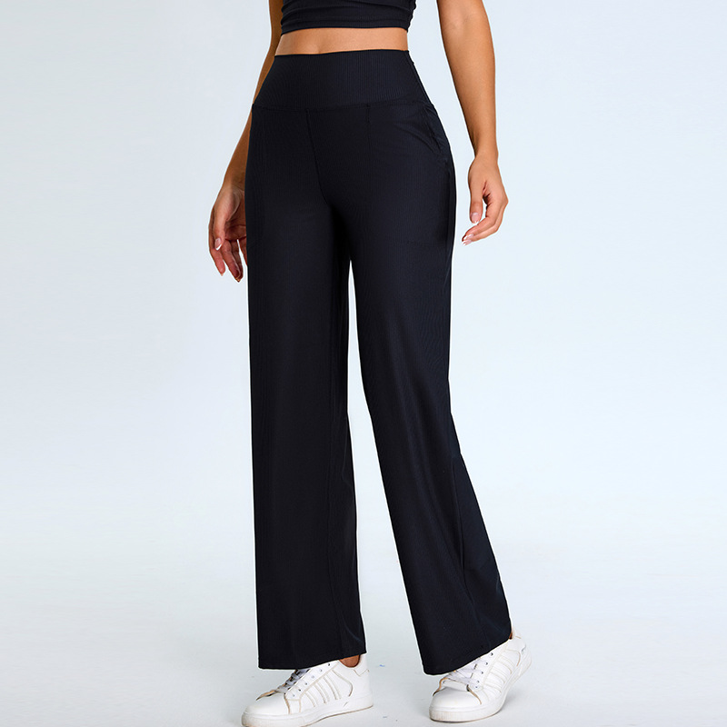 Casual Loose Threaded Pockets,Wide-leg Straight Pants SYFTM0209