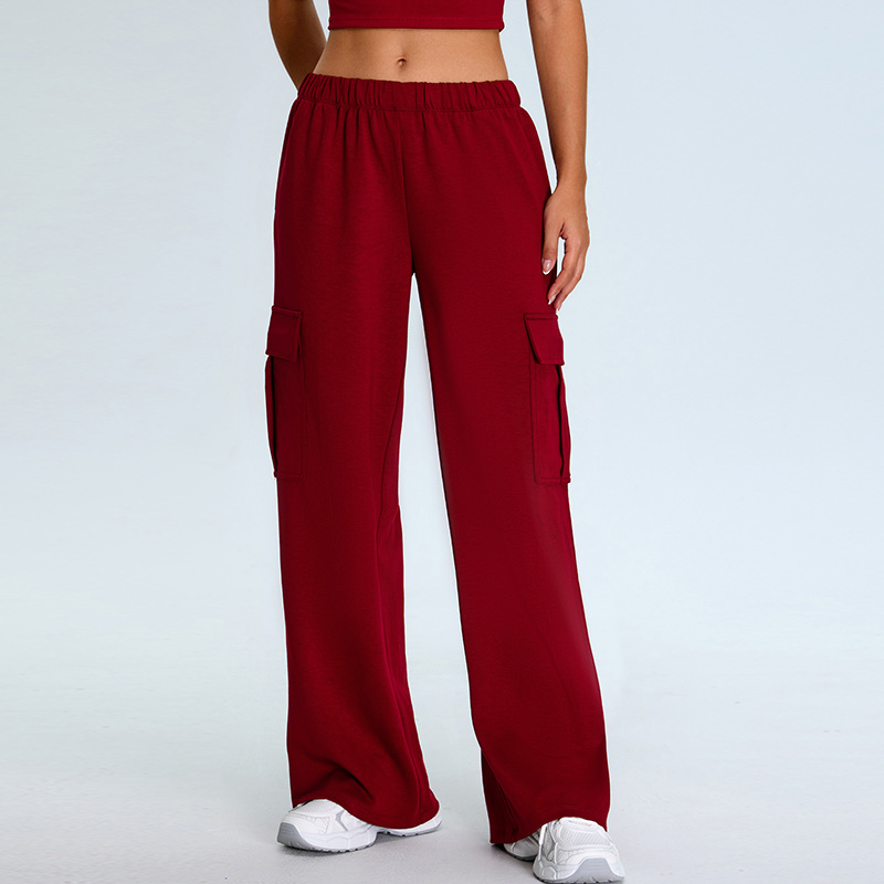 Elastic High-waisted Straight-leg Sports Pants SYFTM0216