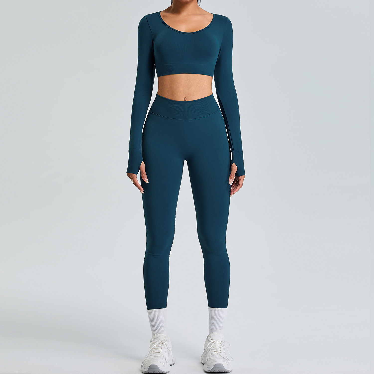 Seamless Peach Hip-lifting Outdoor Running Yoga Suit SYFMS1109