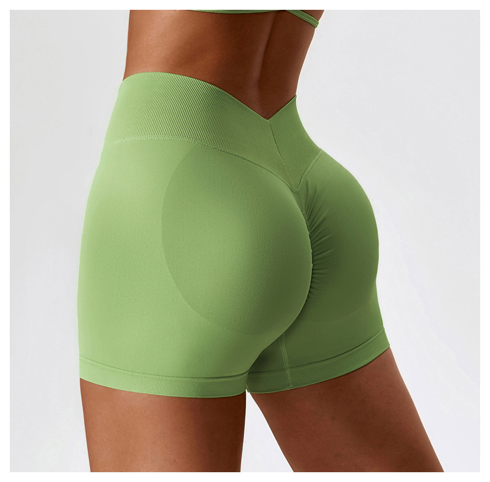 Seamless V Cut Scrunch Yoga Shorts 7137