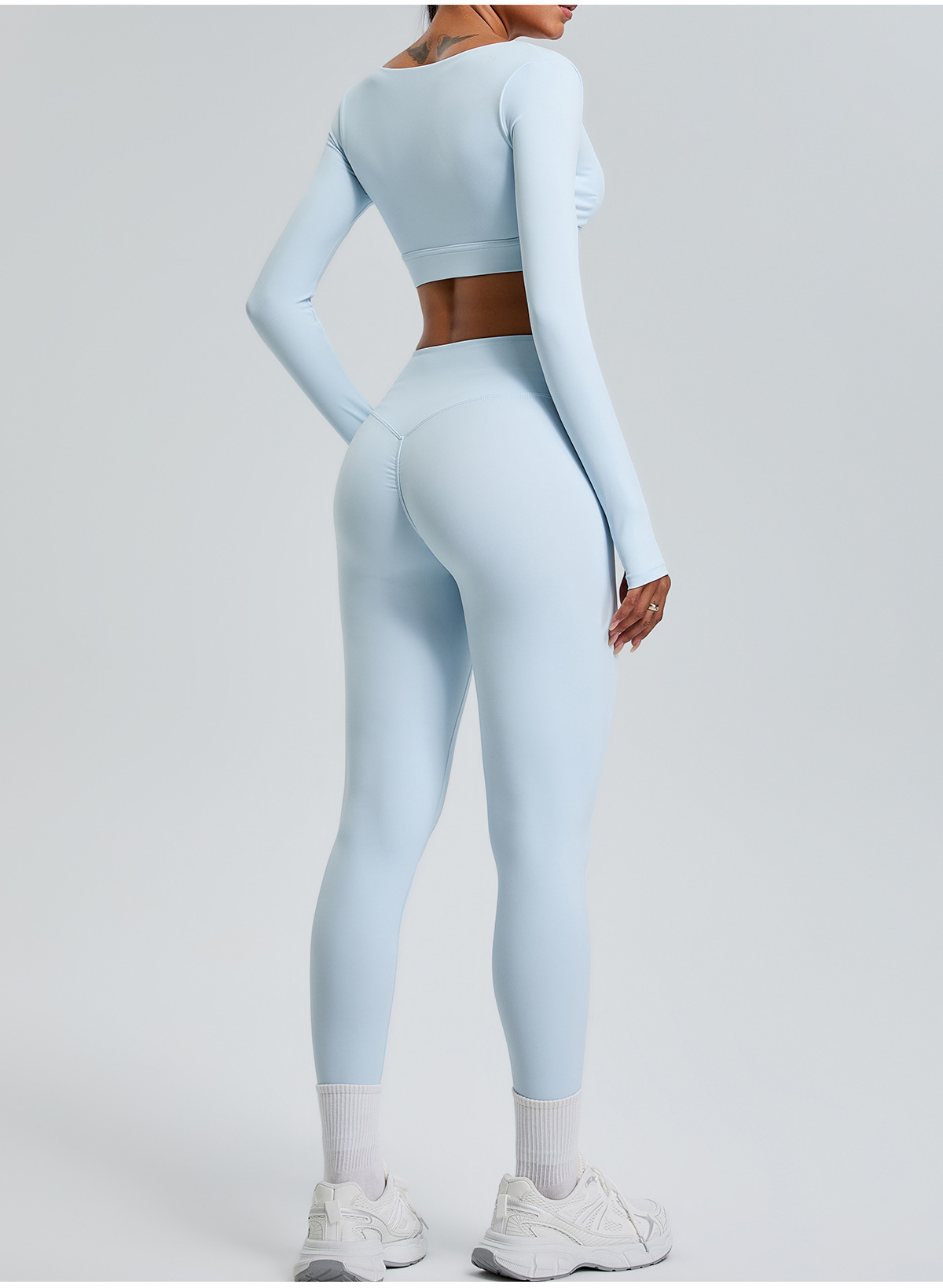 Sexy V-neck Long-sleeved Yoga Suit For Women SYFTM0217