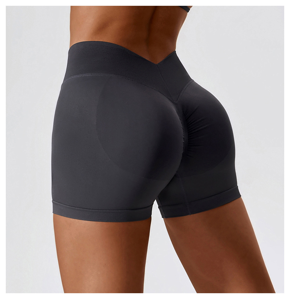 Seamless V Cut Scrunch Yoga Shorts 7137