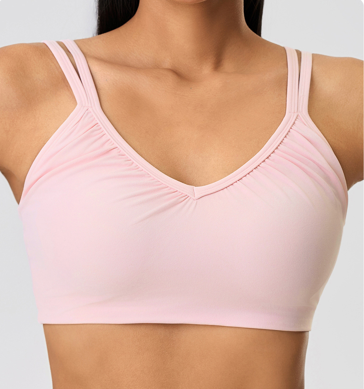 Backless Soft Material Solid Color Yoga Bras D25053