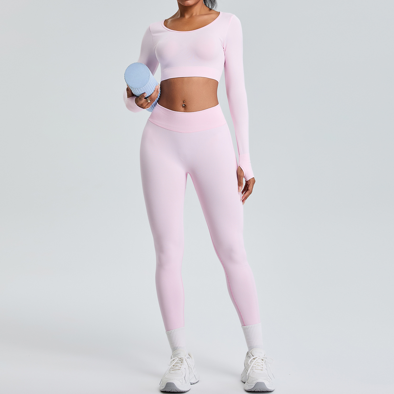 Seamless Peach Hip-lifting Outdoor Running Yoga Suit SYFMS1109