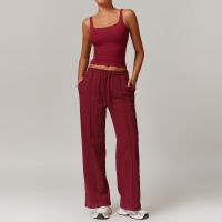 Soft Fabric Loose Pants Yoga Sets 3 Options 8933