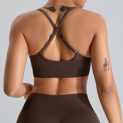 SKL-SYF  MS1078 NUDE BACKLESS YOGA BRA