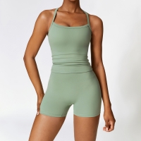 Classic Soft Fabirc Yoga Shorts Sets 3 Options 8519