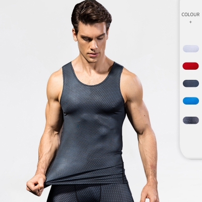 Men 3D Printed Gym Fitness Sports Tank Top 4021