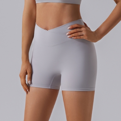 Nude V-waist Breathable Fitness Yoga Shorts KW407