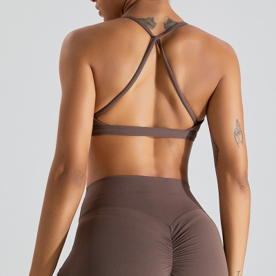 SKL-SYF TM0155 NUDE BACKLESS YOGA BRA