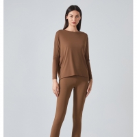 Nude Solid Color Yoga Wear Long Sleeves DS010