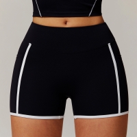 Soft Fabric Sculpted Yoga Shorts With Side Pockets