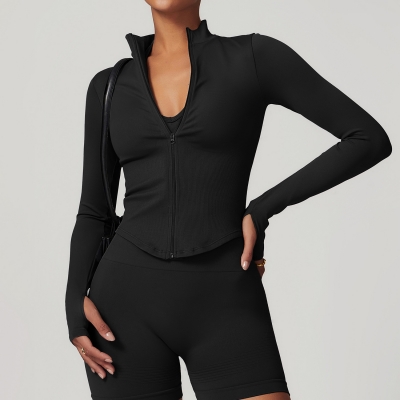 Seamless  Zip Down Yoga Jacket 7725