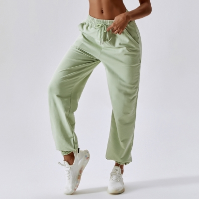 SKL-BCK8001-1 LOOSE STRAIGHT SWEATPANTS YOGA PANTS