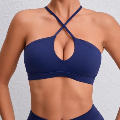 SKL-QSA05 SLEVELESS CRISS CROSS BACKLESS YOGA BRA