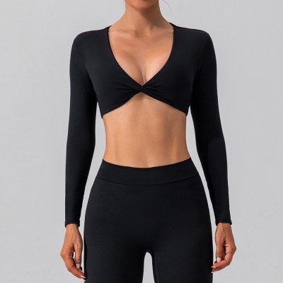 SKL-YW454 LONG SLEEVE BACKLESS YOGA TOP