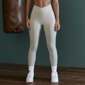 Nude V-waist Hip Lift Soft Material Yoga Leggings KW203