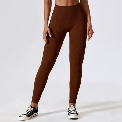 SKL-CCK7345 SEAMLESS RIBBED YOGA PANTS