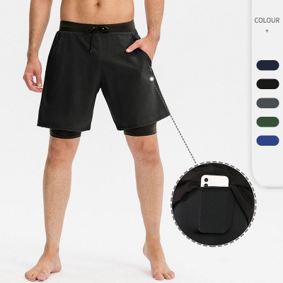  Men Sports Loose Casual Short With Lining 11410