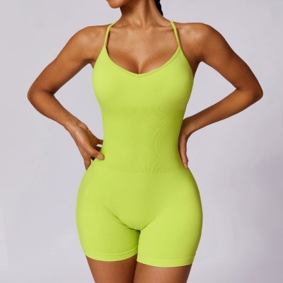 Scrunch Seamless Thin Straps Romper