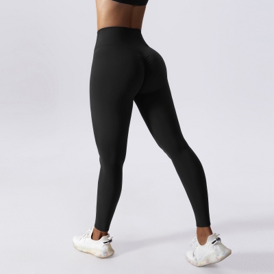 SKL-CCK8075 SEAMLESS DRAWSTRING WAIST YOGA PANTS