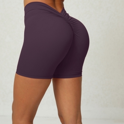 SKL-QSV02 HIGH WAIST BUTT LIFT HIP YOGA SHORTS