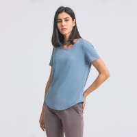 Breathable Solid Color Yoga T-shirts DS075