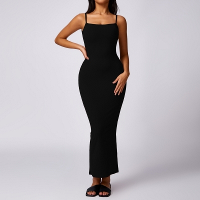 SKL- DLT8716-2 RIBBED YOGA DRESS