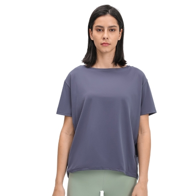 Breathable Solid Color Yoga T-shirts DS079