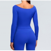 One-shoulder Slim Long-sleeved Yoga Suit SYFTM0206Y